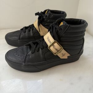 Vans‎ Vivienne Westwood Anglomania Sk8-hi Platform Buckle Shoes 8.5 / 7 Leather